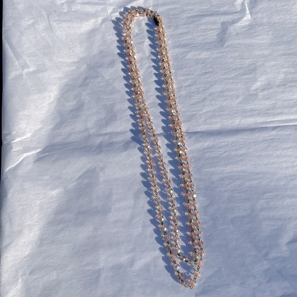 🌸 Vintage West German Pink Bead Necklace and Earrings - Picture 5 of 8